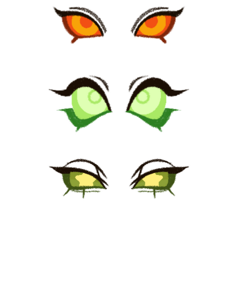 Eyes Eyes share the same colored scleras, but have lighter colored pupils.