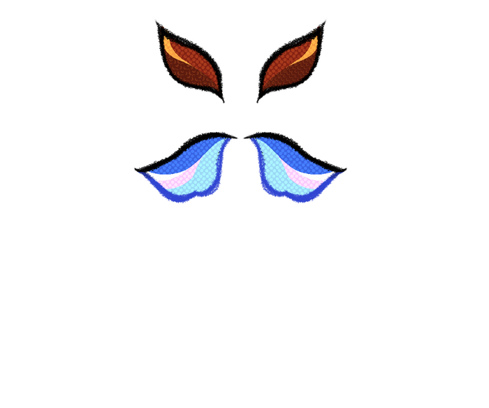 Eyes Eyes share the same colored scleras, but have lighter colored pupils. Large concentrations of caffeine in their dough result in eyes having a cat-eyed slit. They don't require much sleep either.