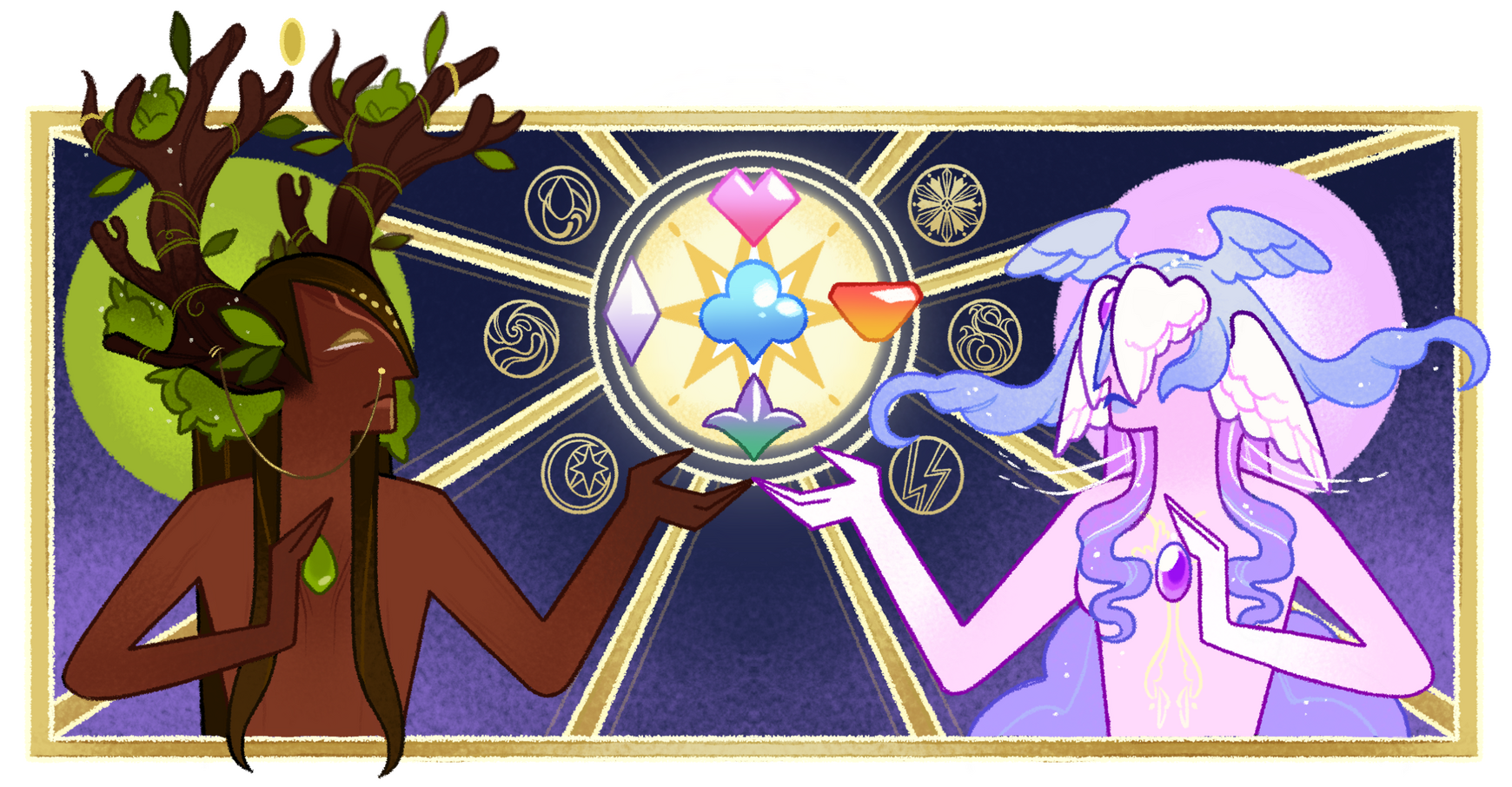 Cookie anatomy. The dough (skin) of the cookie is not present on the right half of the body, revealing gummy muscles, sugar bones, and jelly organs. A soul stone is placed in the center of the chest.